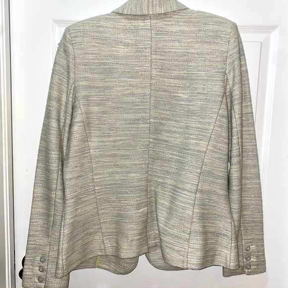 Cabi Sports Jacket. Cream, blue and yellowish color. - Picture 2 of 2